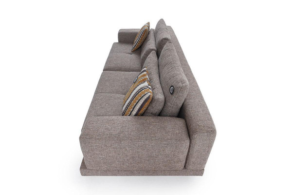 3-Seater Modern Style Designer Living Room Fabric Sofa with Cushion Back Cushion