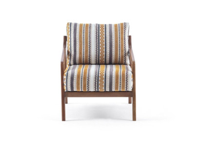 Living room Lounge Designer Modern 1-Seater Sofa Fabric Sofa with Cushions