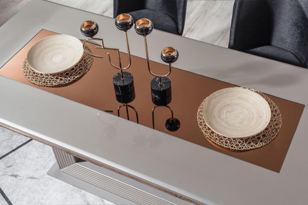 Modern Dining room Set Consists of Dining table and 6x Chairs Stylish 7 pieces.