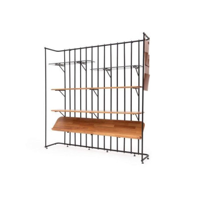 Stylish Shelf for Books Brown Color Modern Furniture for Living room