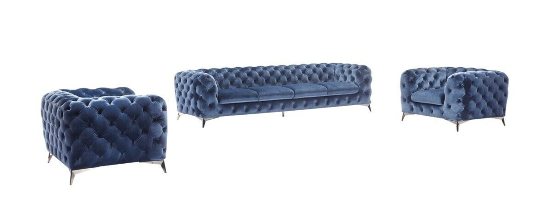Sofa Chesterfield Couch Upholstery XXL Big Suite Textile 2+1+1 designer couches