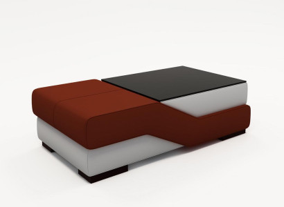 Designer Glass Table Table Upholstery Modern Living room Leather Couch Sofa