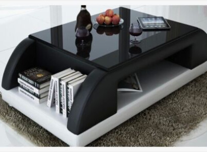 Modern Couch Upholstery Leather Table Living room Side Glass Tables
