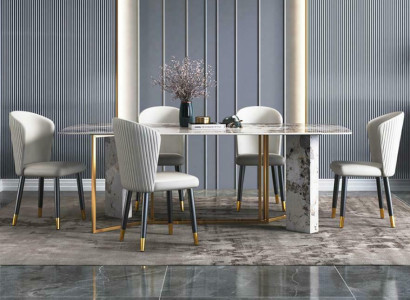 Luxury Modern Marble Style Dining table Furniture Tables Dining room Design Kitchen