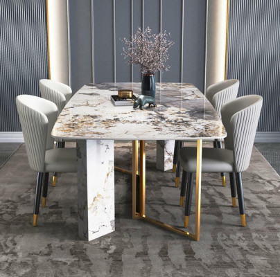Luxury Modern Marble Style Dining table Furniture Tables Dining room Design Kitchen