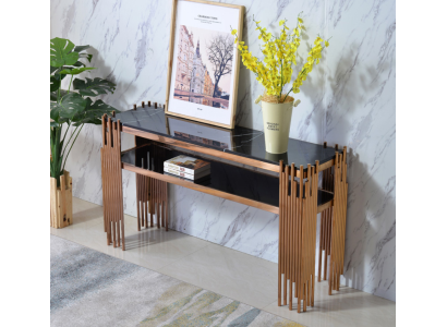 Designer Console table Wood Table Console Console tables Gold-Black