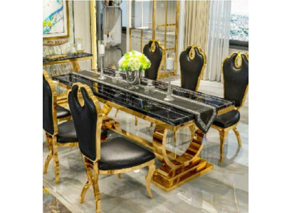 stainless steel Dining table Dining room Modern Kitchen Design Table Metal