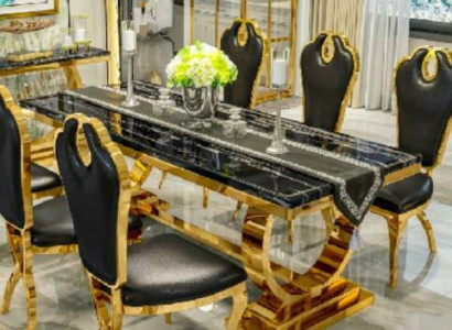 stainless steel Dining table Dining room Modern Kitchen Design Table Metal