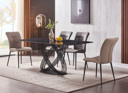 Luxury Table stainless steel Dining table Dining room Dining tables Kitchen Tables Design Metal