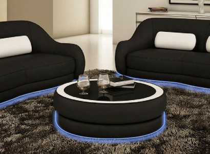 Round Coffee table Side table Tables Table Couch Sofa Round table Leather