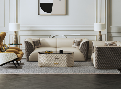 Suite 3+2 Seater Coffee table Side table Living landscape Sofa Couch 3-piece