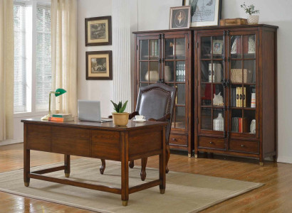 Office Suite Table Chef Armchair Wardrobe Furnishings new 4pcs. Solid wood