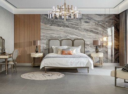 Bedroom Set Design Furnishings Bed Modern Furniture 5pcs. Bedside table Solid wood