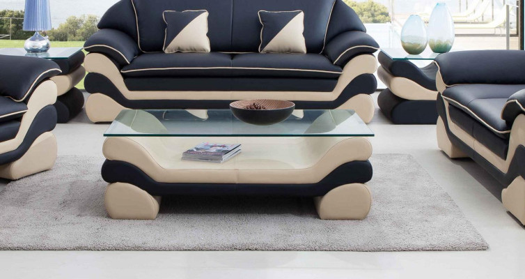 Classic r Luxury Designer Coffee table Sofa Living room Table Leather