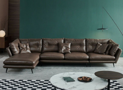 Leather sofa Couch Living landscape Corner Design Modern Sofa Corner sofa L-shape