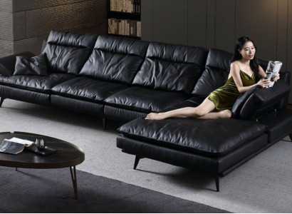 Corner sofa Couch Upholstery Couches Living room Sofa L-shape Furniture Leather