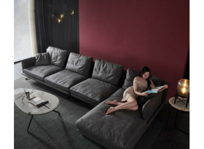 Italian Furniture Living room Soft Style Couches Design Corner sofa L-shape