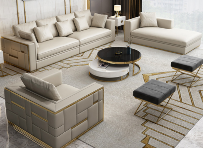 Design Luxury Sofa set Leather Sofa Upholstery Couch Design Furniture Set