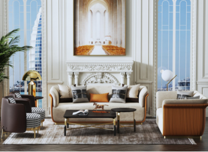Modern sofa set 3+2 seater seating group leather couches 2 pieces. set