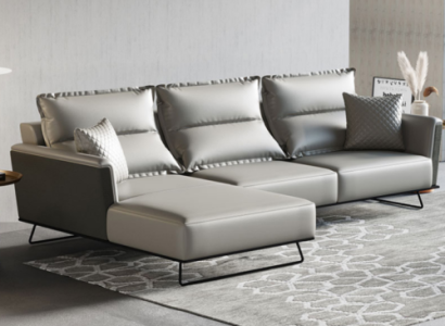 Designer leather sofa Corner sofa Upholstery Corner Couch Seat Corner L-shape Suite Sofa