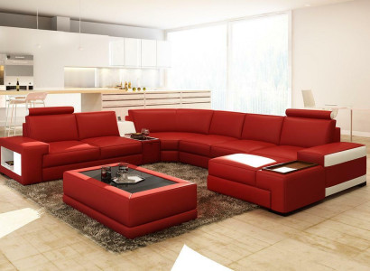 Leather Sofa Couch Living landscape U-shape Design Modern Sofa 5103 Sofas
