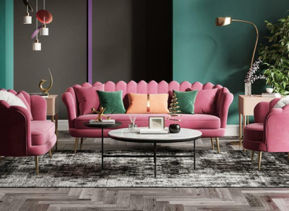 Furniture Seat Design Couch Lounge Sofas Textile Velvet Sofa set 3+2+1 Seater Sofa