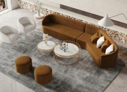 Corner sofa L-shape Living landscape Relax Seat Design Couch Lounge Sofas Velvet Sofa
