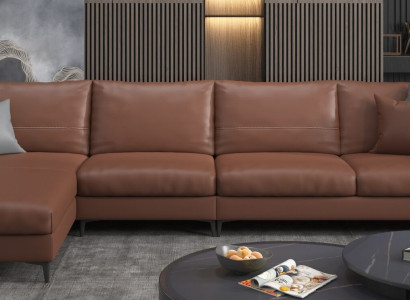 Living landscape design modern sofas corner corner sofa L-shape leather sofa couch