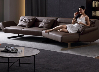 Design Corner sofa Living landscape Sofa Couch L-shape Upholstery Couches Leather