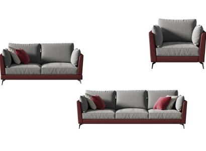 Sofa set 3+2+1 Seater Fabric Textile Living landscape Sofas Couches Upholstery