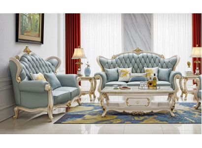 Sofa set 3 2 Seater Sofa Seat Couch Upholstery Suite Classic Solid wood