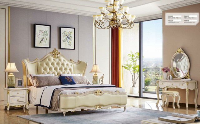 Bed Design Hotel Upholstery Beds Bedroom Double Chesterfield Solid wood