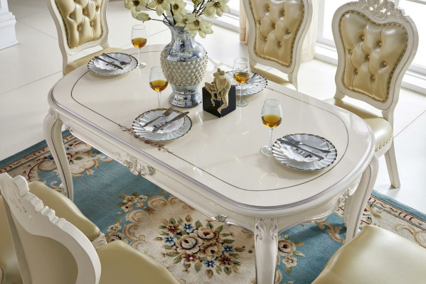 Baroque style Chesterfield 4 chair set Antique style Dining room seating furniture set Classic Solid wood x4 Chairs