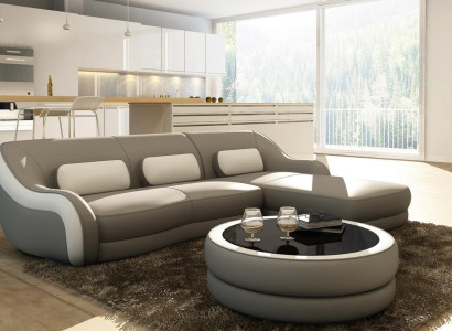 Designer leather sofa Corner sofa Upholstery Corner Couch Seat Corner L-shape Suite Sofa new
