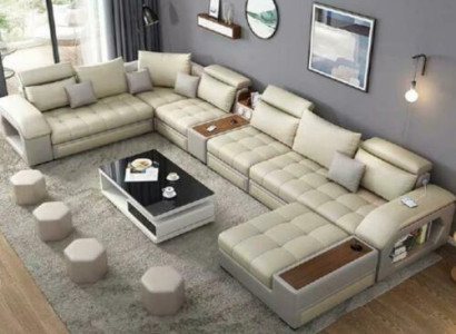 Corner sofa U-shape Seat Furniture Living landscape Luxury Upholstery Modern Relax Sofa Couch