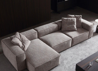 Design Upholstery Textile Modern Elegant Design Fabric Corner sofa L-shape