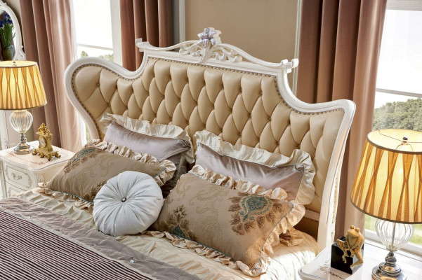 Bedside table dressing table 6 piece bedroom modern design luxury bed set