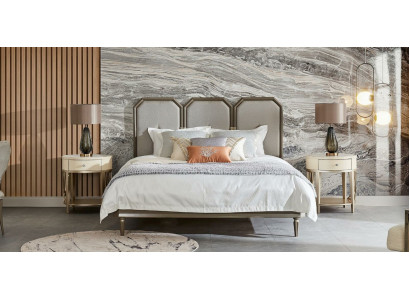 Bed 2x Bedside table 3-piece Bedroom Set Modern Bedroom Solid wood