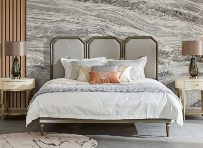 Bed 2x Bedside table 3-piece Bedroom Set Modern Bedroom Solid wood