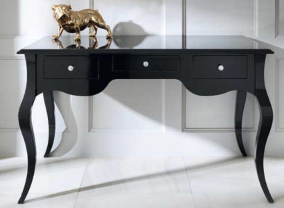 Black Desk Office Style Table Desks Baroque Rococo Wood Tables
