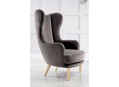 Wing Chair Armchair Recliner 1 Seat Seat Fabric Luxury Living room Modern Gray new