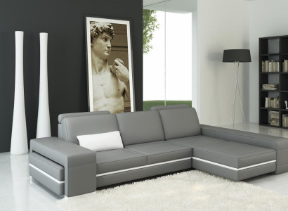 Leather Sofa Couch Living landscape L-shape Design Modern Sofa Corner Decor Sofas