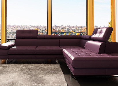 Leather sofa Couch Living landscape L-shape Design Modern Sofa 5057
