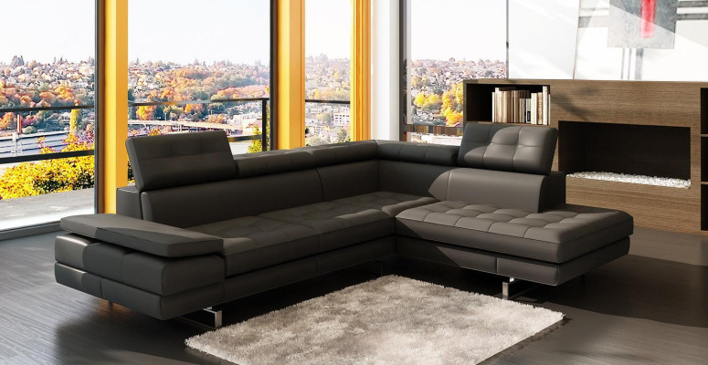 Leather sofa Couch Living landscape L-shape Design Modern Sofa 5057