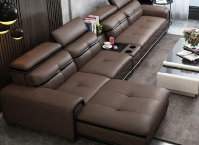 Seat Furniture Living landscape Luxury Imitation leather Corner sofa L-shape Upholstery Modern Relax