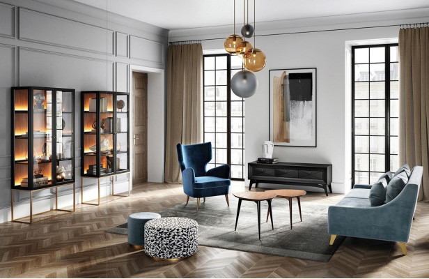 Group Stool Stool Bench seat Pouf Velvet Stool Fabric Round Wood Set 2pcs