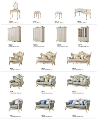 Bed Bedside table Wardrobe 4 pcs. Bedroom Set Modern Beds Solid wood