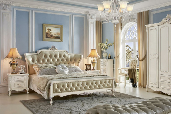Chesterfield Bedroom Sets 6 pieces. Royal Baroque Furniture Bed Solid wood