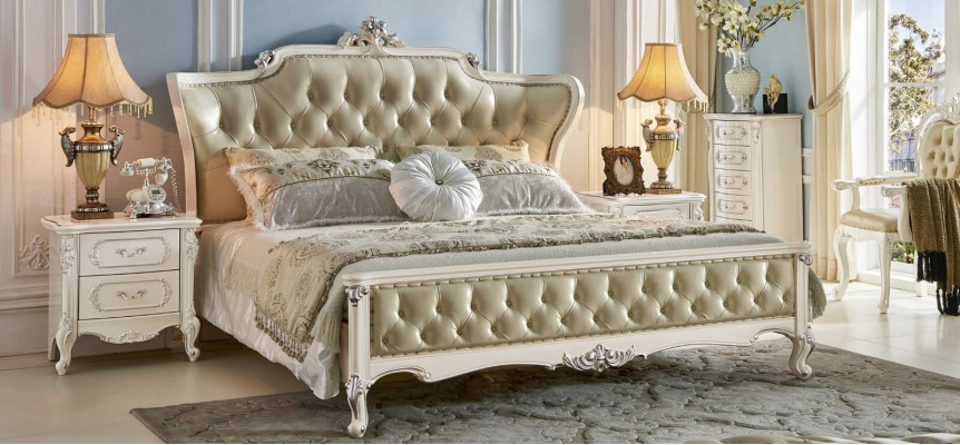 Chesterfield Bedroom Sets 6 pieces. Royal Baroque Furniture Bed Solid wood