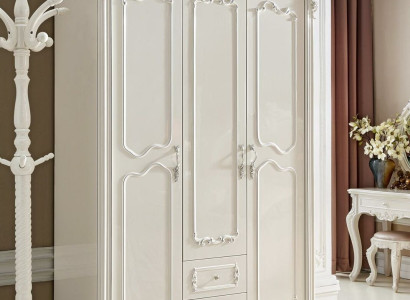Wardrobe Solid wood style Rococo Wardrobe Antique Baroque Bedroom new